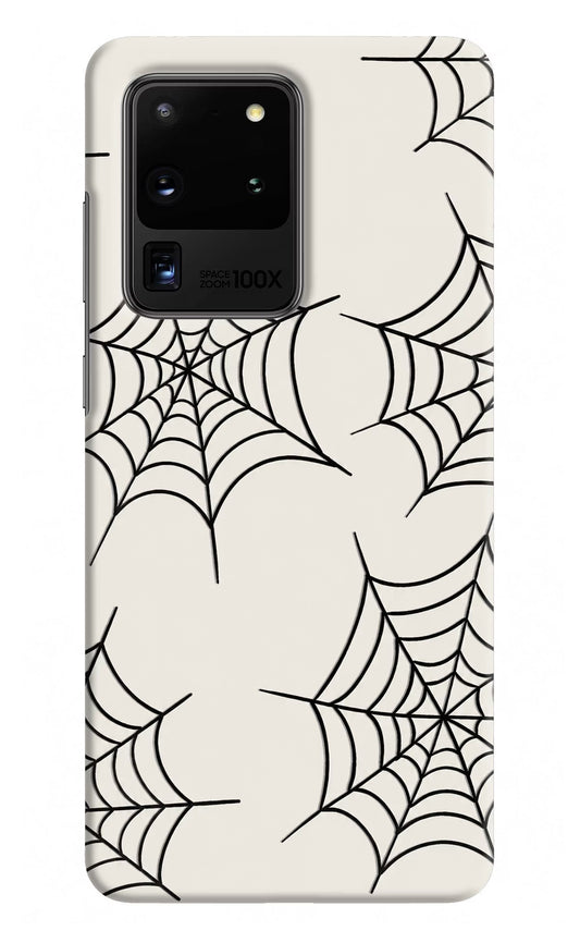 Spider Web Samsung S20 Ultra Hard Case Back Cover by Casekaro