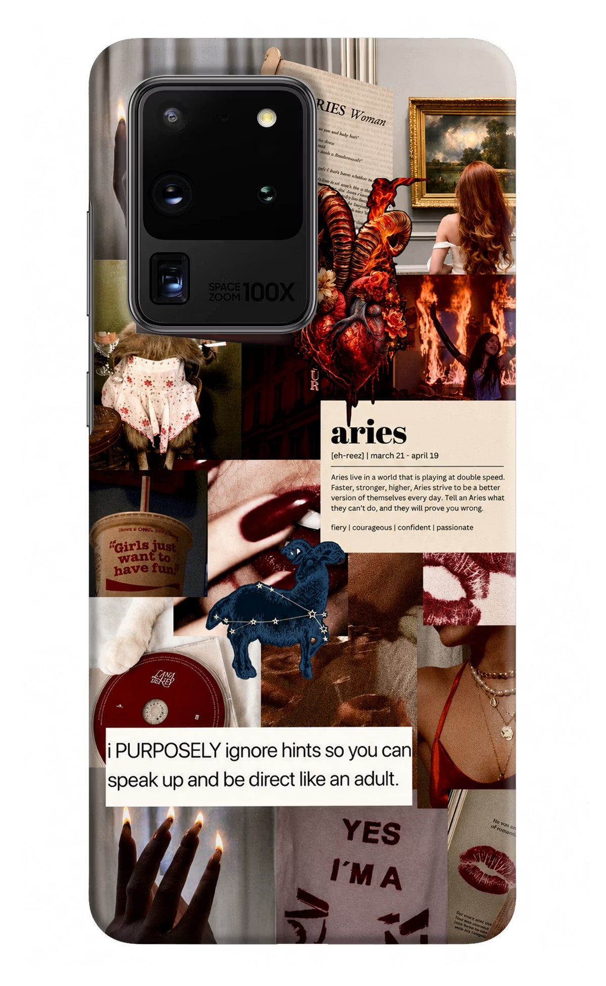 Zodiac Aries Samsung S20 Ultra Back Cover