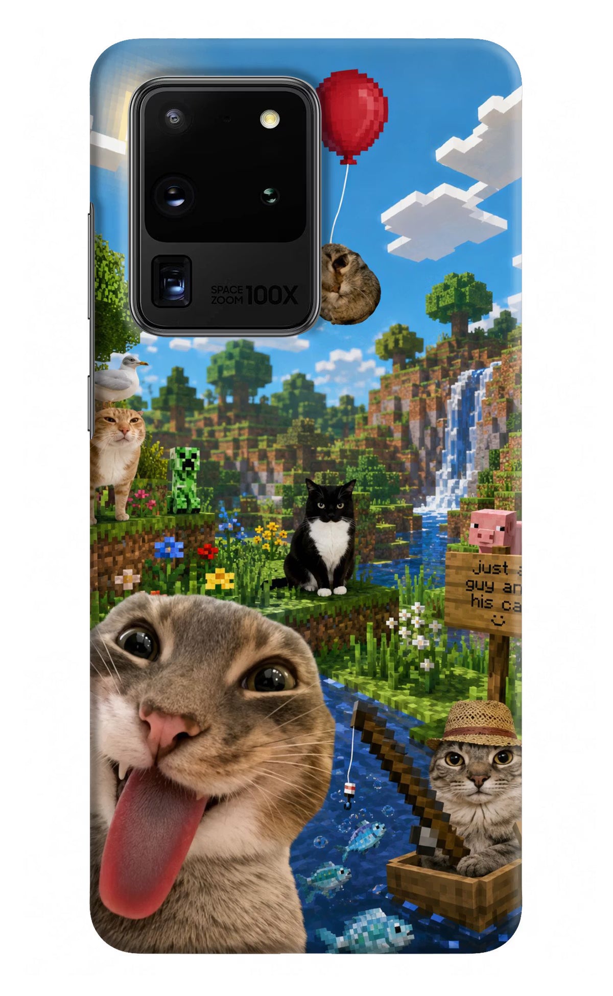 Minecraft Cat Chaos Samsung S20 Ultra Back Cover