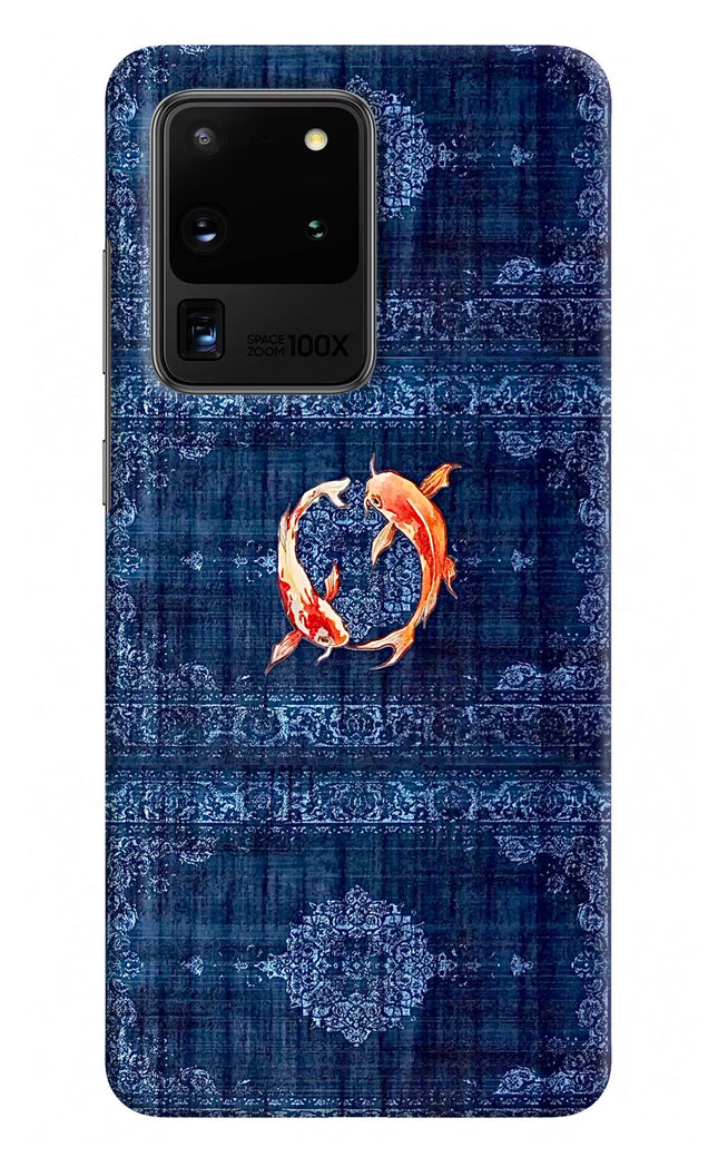Koi Blue Samsung S20 Ultra Hard Case Back Cover by Casekaro