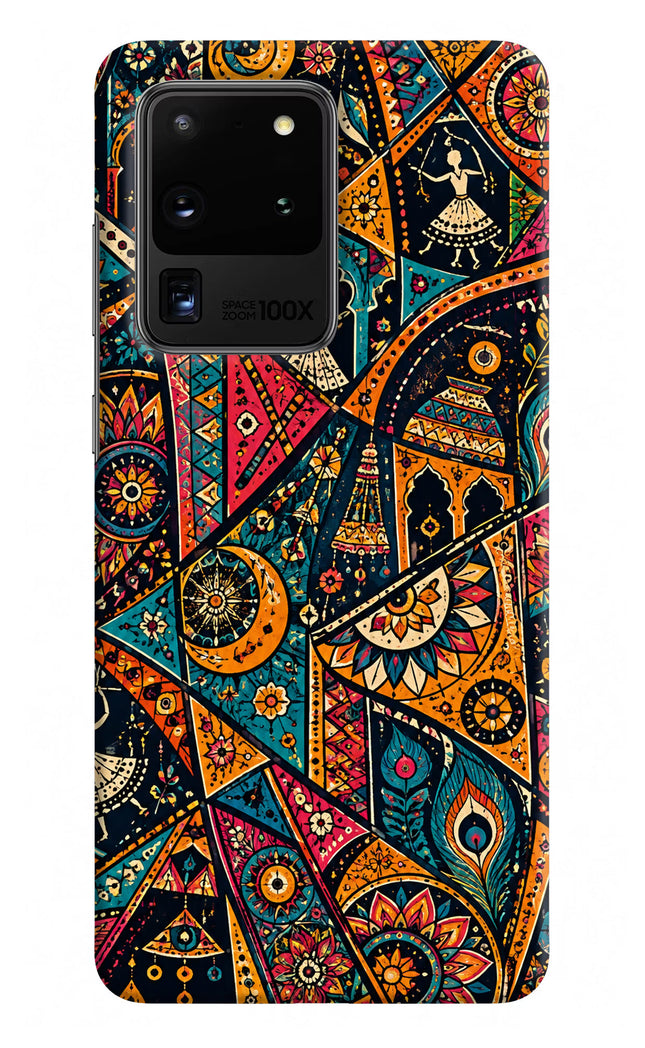 Folk Print Samsung S20 Ultra Hard Case Back Cover by Casekaro