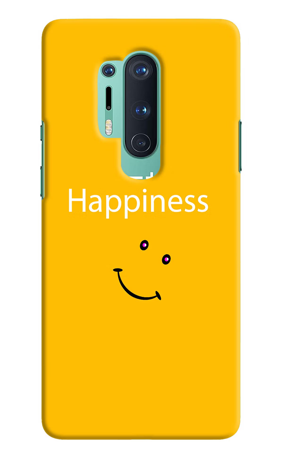 Happiness With Smiley Oneplus 8 Pro Hard Case Back Cover by Casekaro