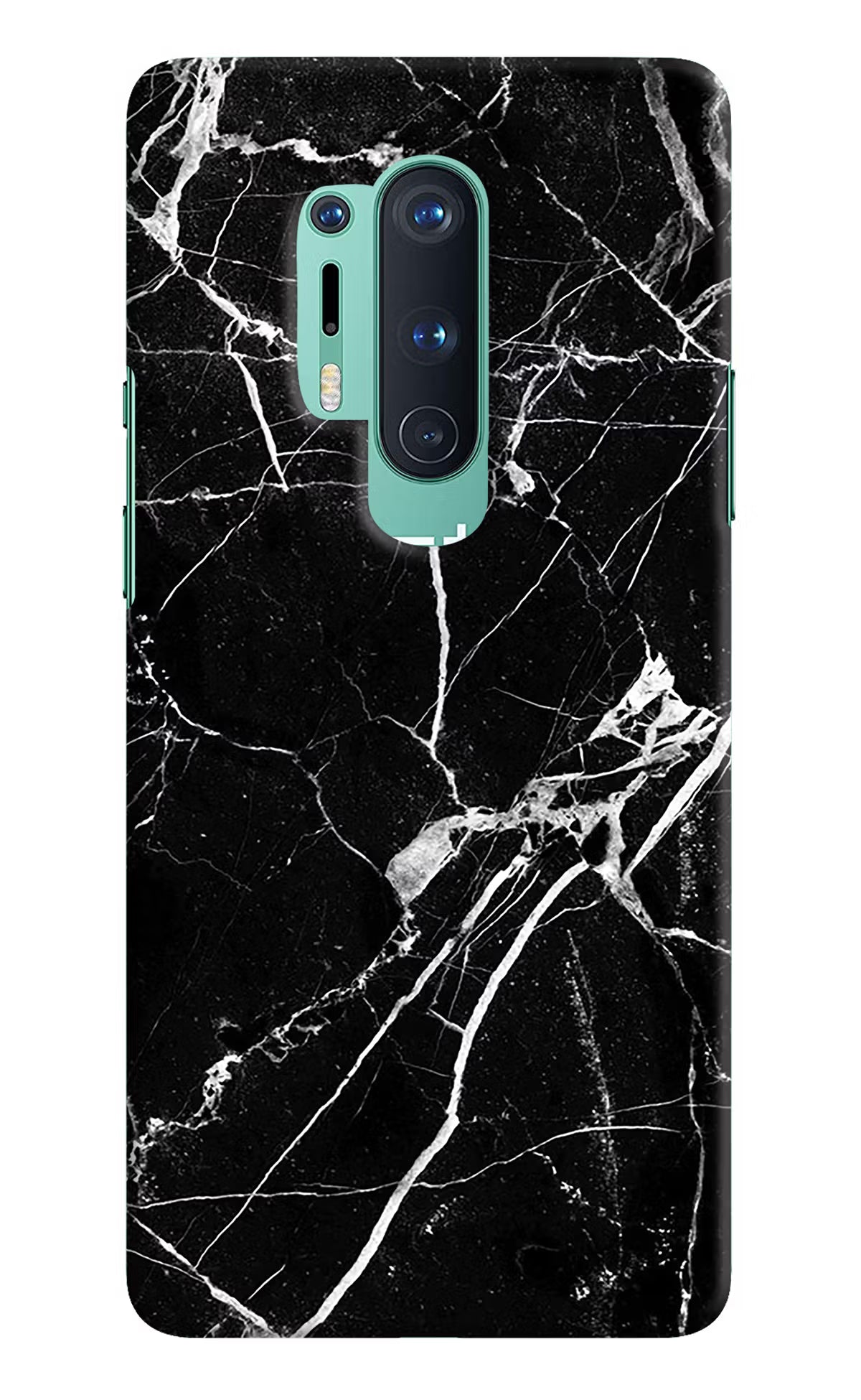 Black Marble Pattern Oneplus 8 Pro Hard Case Back Cover by Casekaro