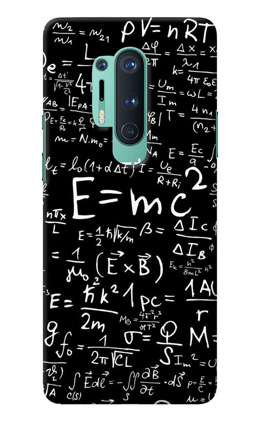 Physics Albert Einstein Formula Oneplus 8 Pro Back Cover