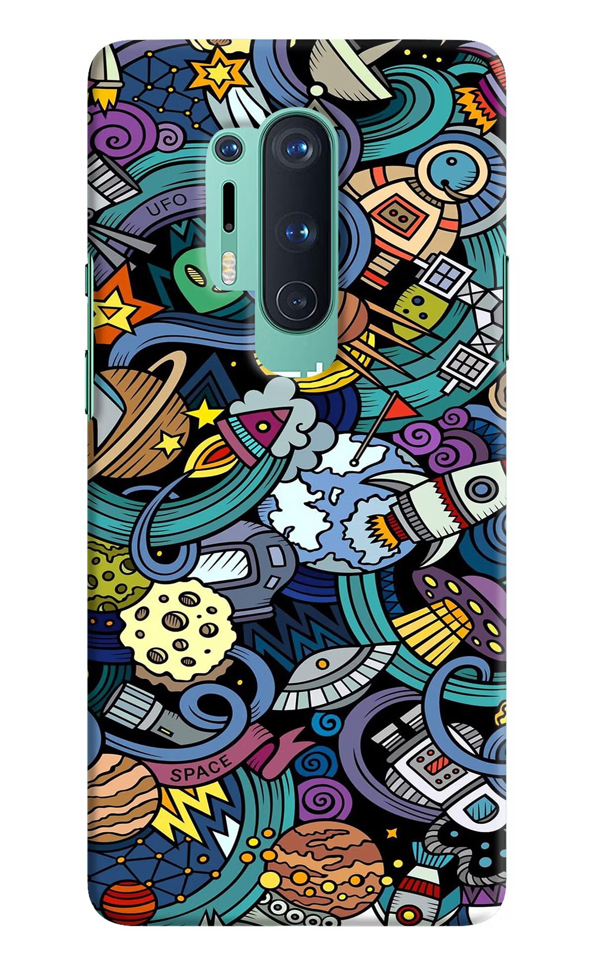 Space Abstract Oneplus 8 Pro Hard Case Back Cover by Casekaro