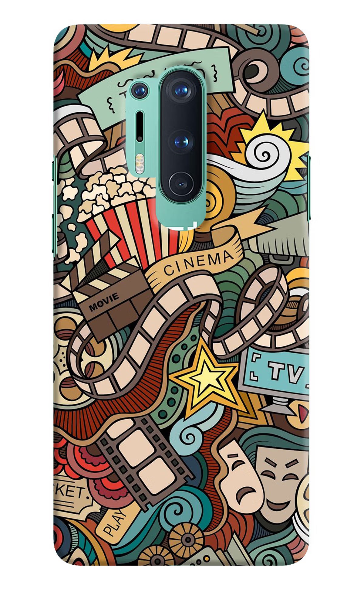 Cinema Abstract Oneplus 8 Pro Hard Case Back Cover by Casekaro