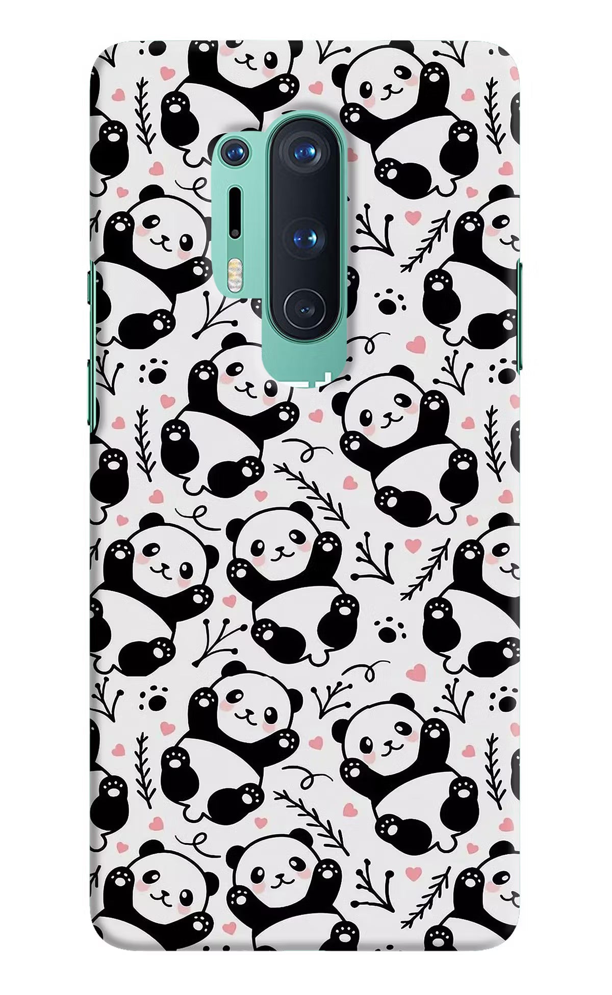 Cute Panda Oneplus 8 Pro Hard Case Back Cover by Casekaro