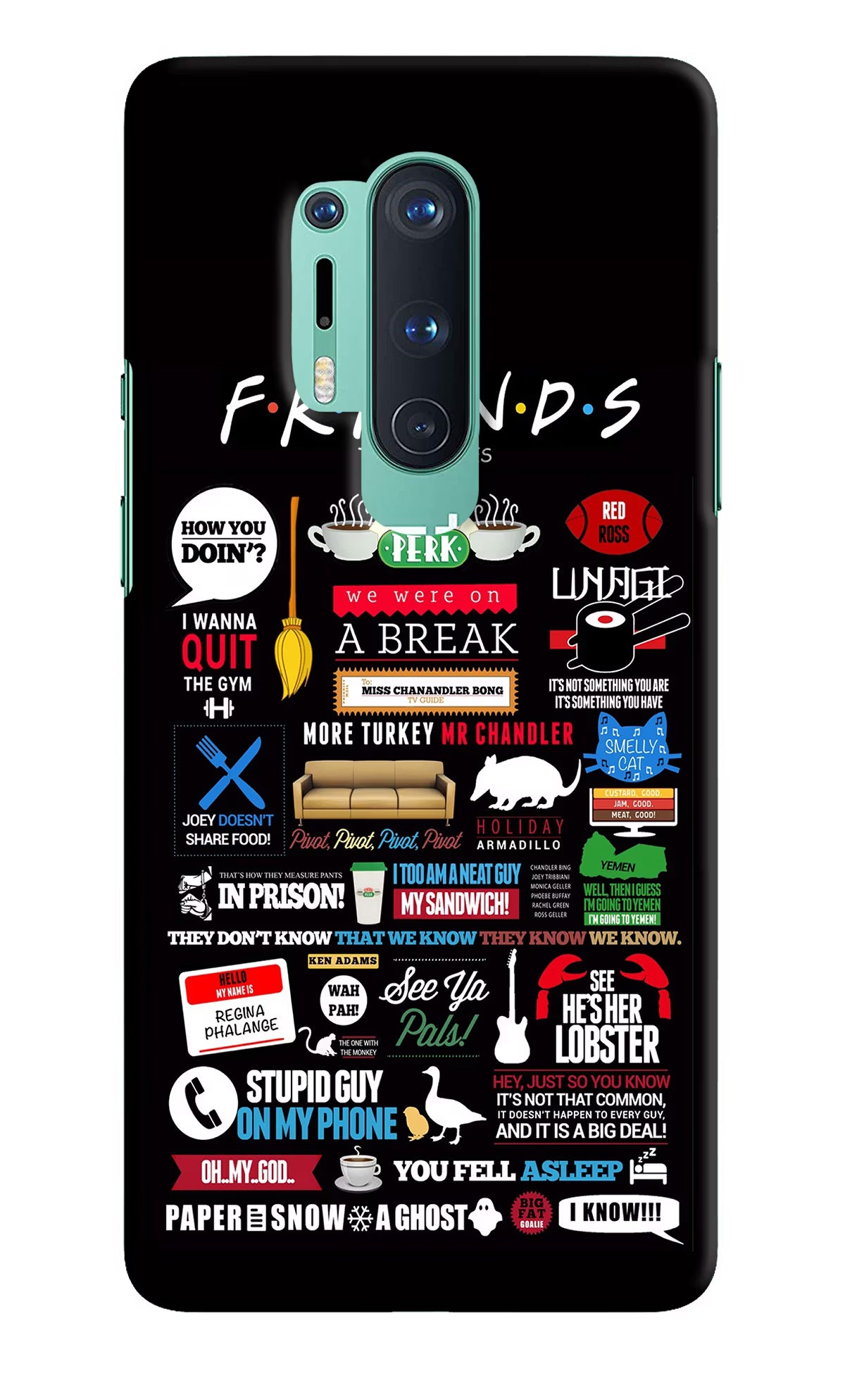 FRIENDS Oneplus 8 Pro Hard Case Back Cover by Casekaro