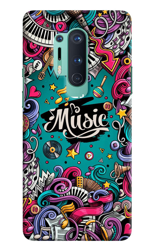 Music Graffiti Oneplus 8 Pro Hard Case Back Cover by Casekaro