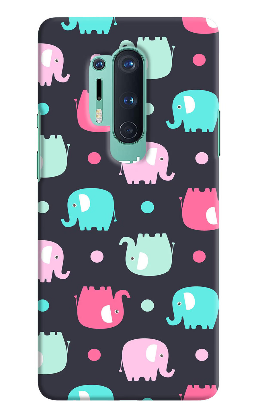 Elephants Oneplus 8 Pro Back Cover, Hard case