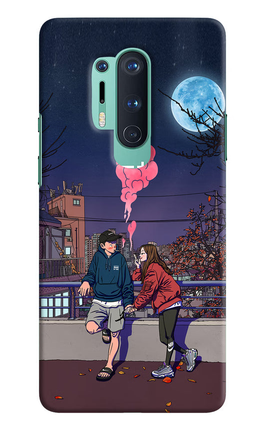 Chilling Couple Oneplus 8 Pro Hard Case Back Cover by Casekaro
