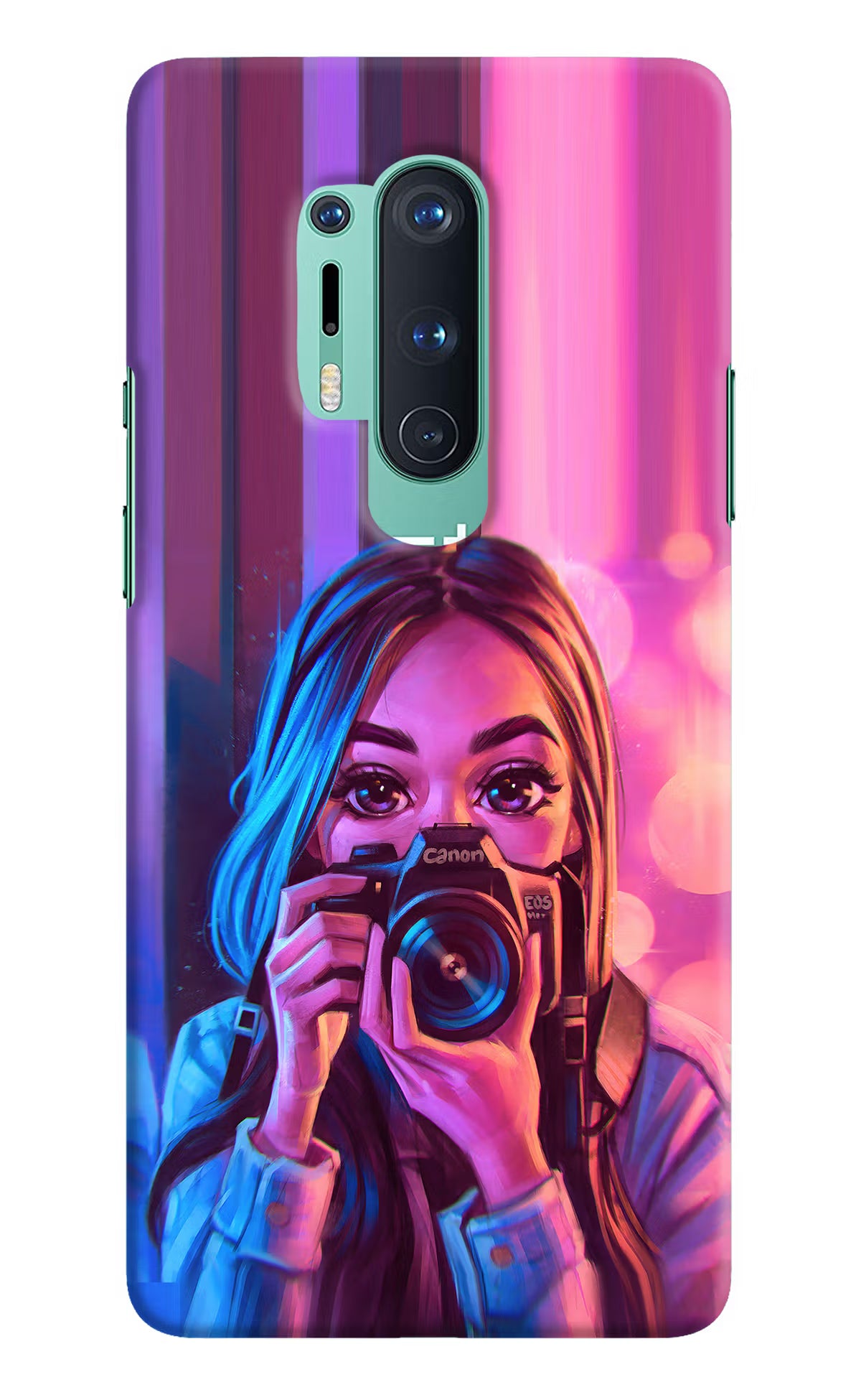 Girl Photographer Oneplus 8 Pro Hard Case Back Cover by Casekaro