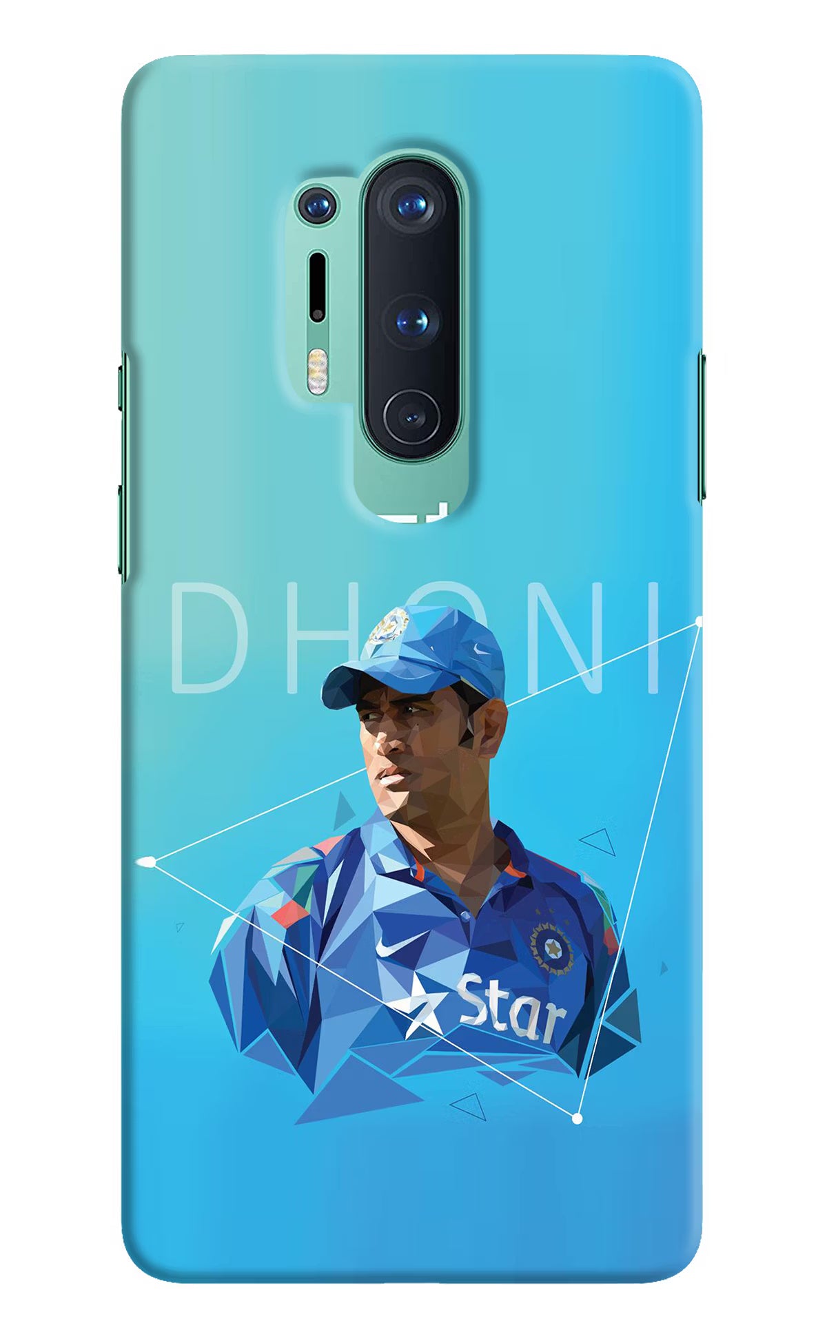 Dhoni Artwork Oneplus 8 Pro Hard Case Back Cover by Casekaro