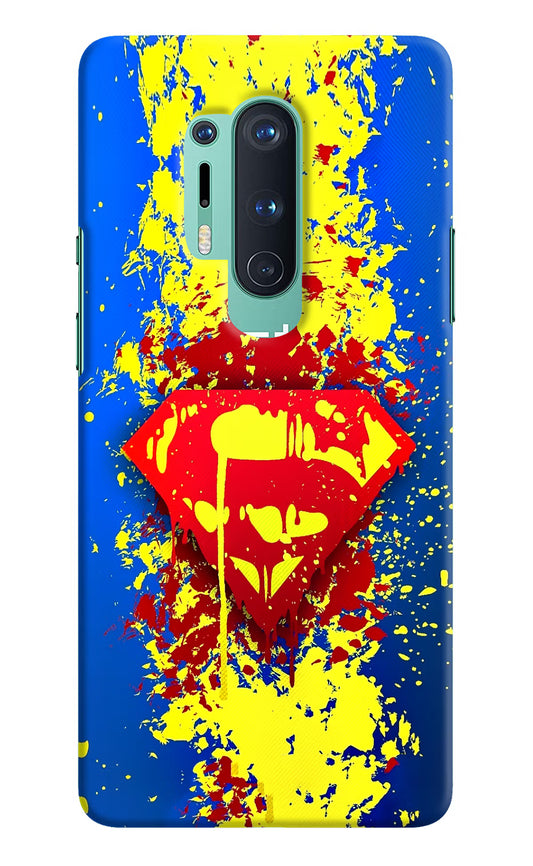 Superman logo Oneplus 8 Pro Hard Case Back Cover by Casekaro