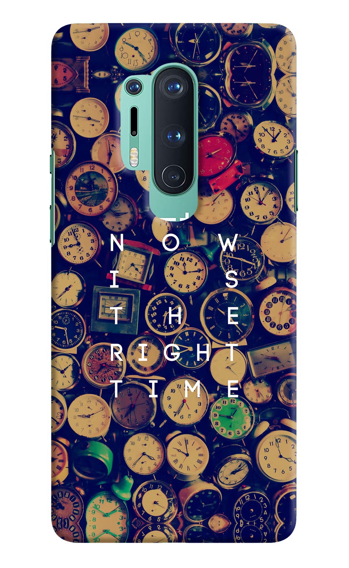 Now is the Right Time Quote Oneplus 8 Pro Hard Case Back Cover by Casekaro