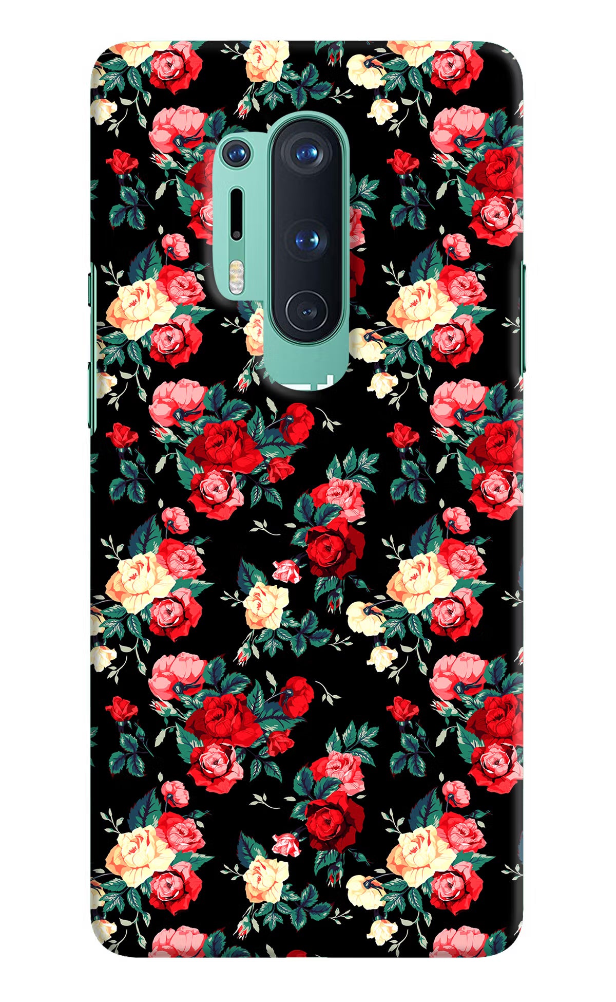 Rose Pattern Oneplus 8 Pro Hard Case Back Cover by Casekaro