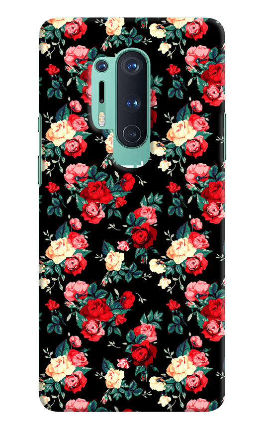 Rose Pattern Oneplus 8 Pro Hard Case Back Cover by Casekaro