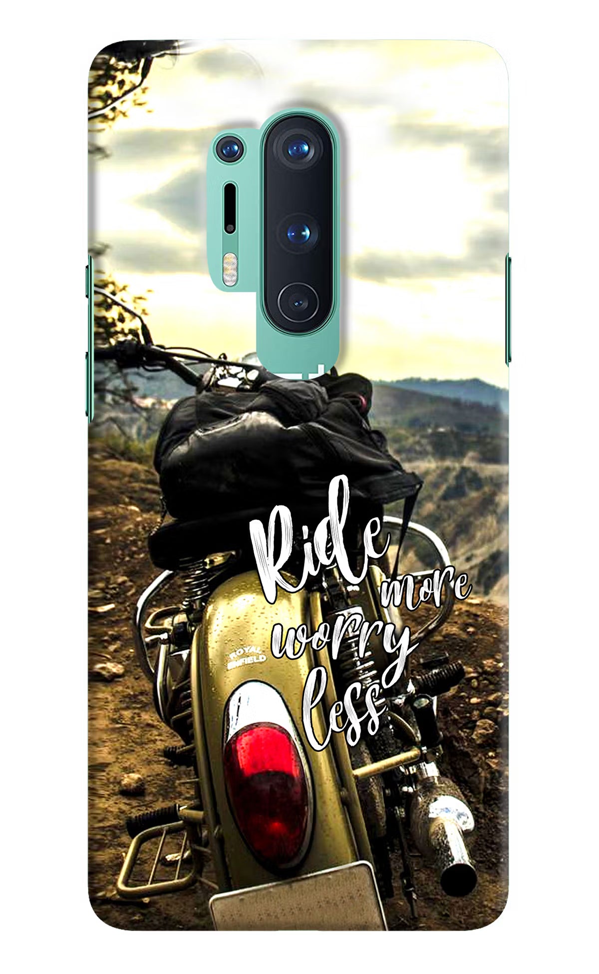 Ride More Worry Less Oneplus 8 Pro Hard Case Back Cover by Casekaro