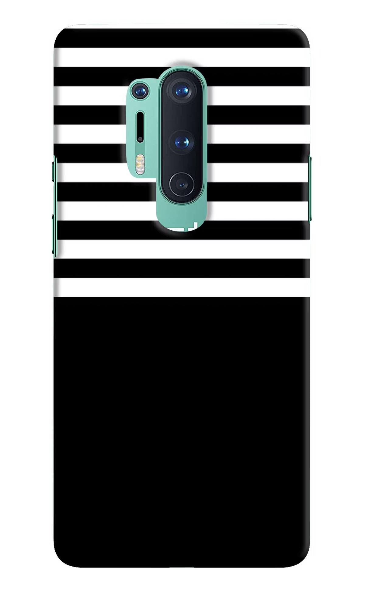 Black and White Print Oneplus 8 Pro Hard Case Back Cover by Casekaro