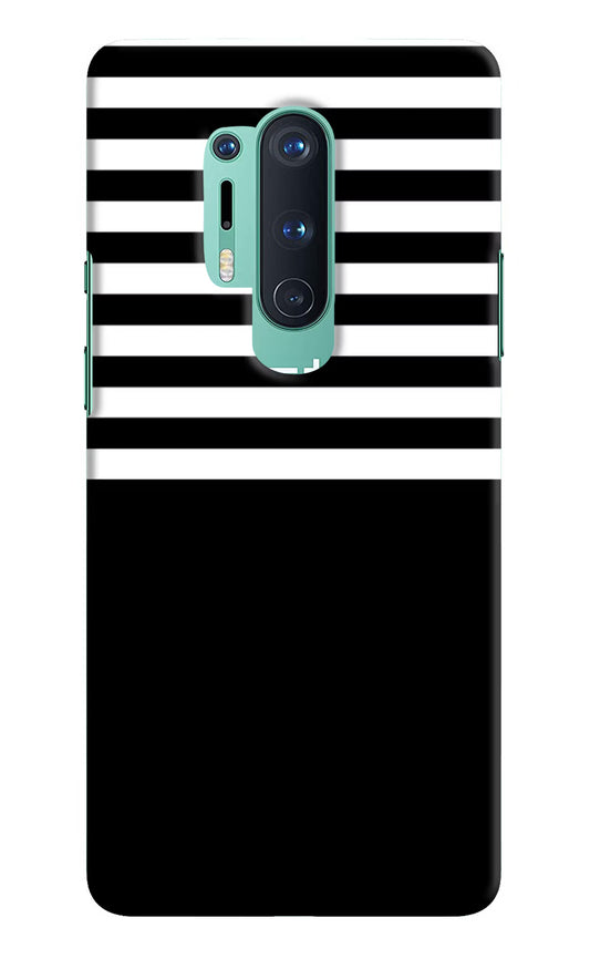 Black and White Print Oneplus 8 Pro Hard Case Back Cover by Casekaro