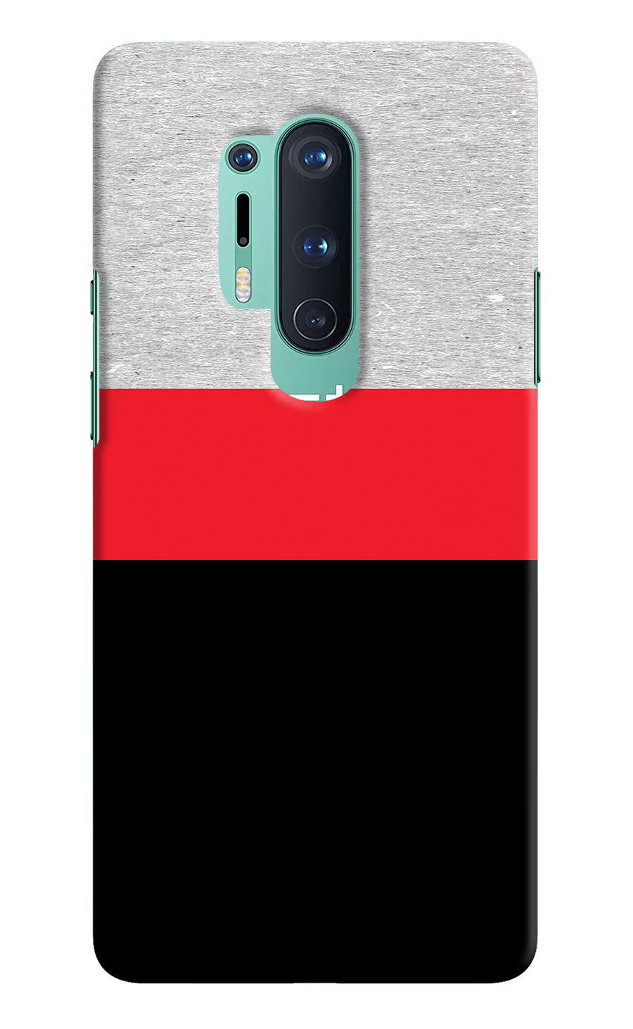Tri Color Pattern Oneplus 8 Pro Back Cover, Hard case