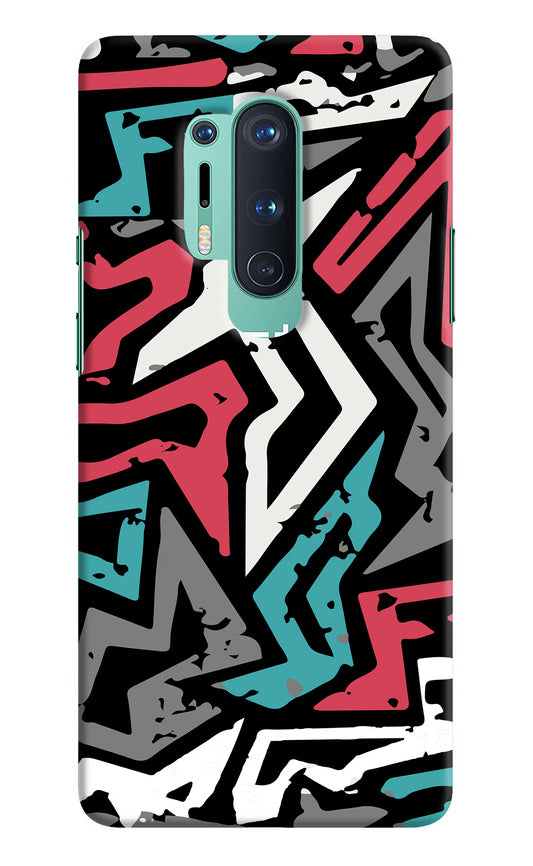 Geometric Graffiti Oneplus 8 Pro Hard Case Back Cover by Casekaro