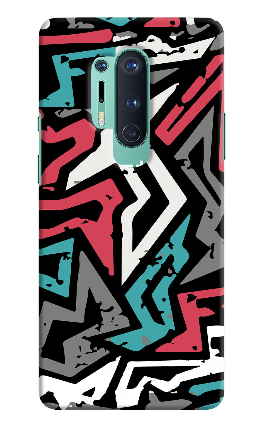 Geometric Graffiti Oneplus 8 Pro Back Cover, Hard case