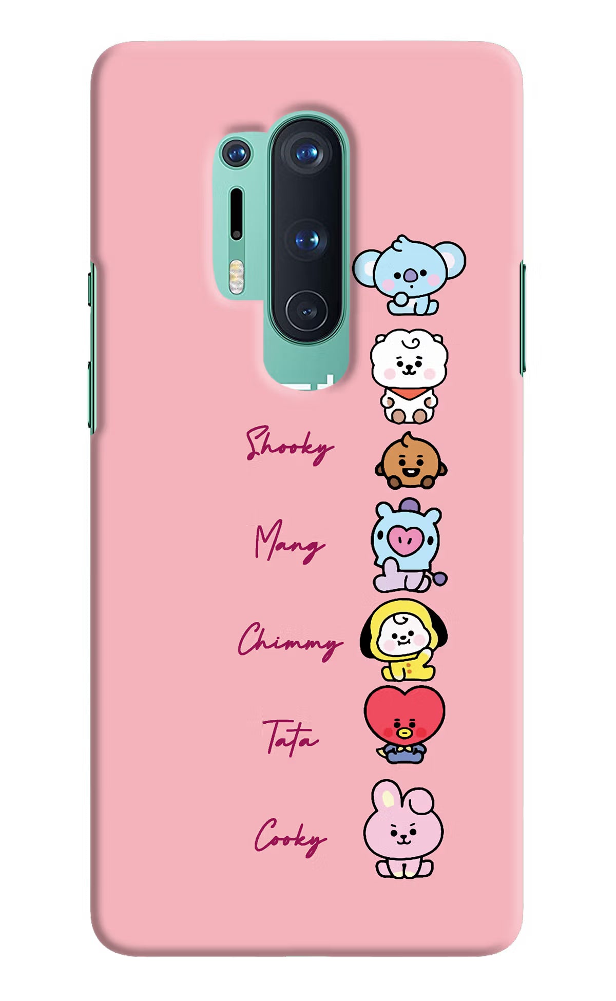 BTS names Oneplus 8 Pro Hard Case Back Cover by Casekaro