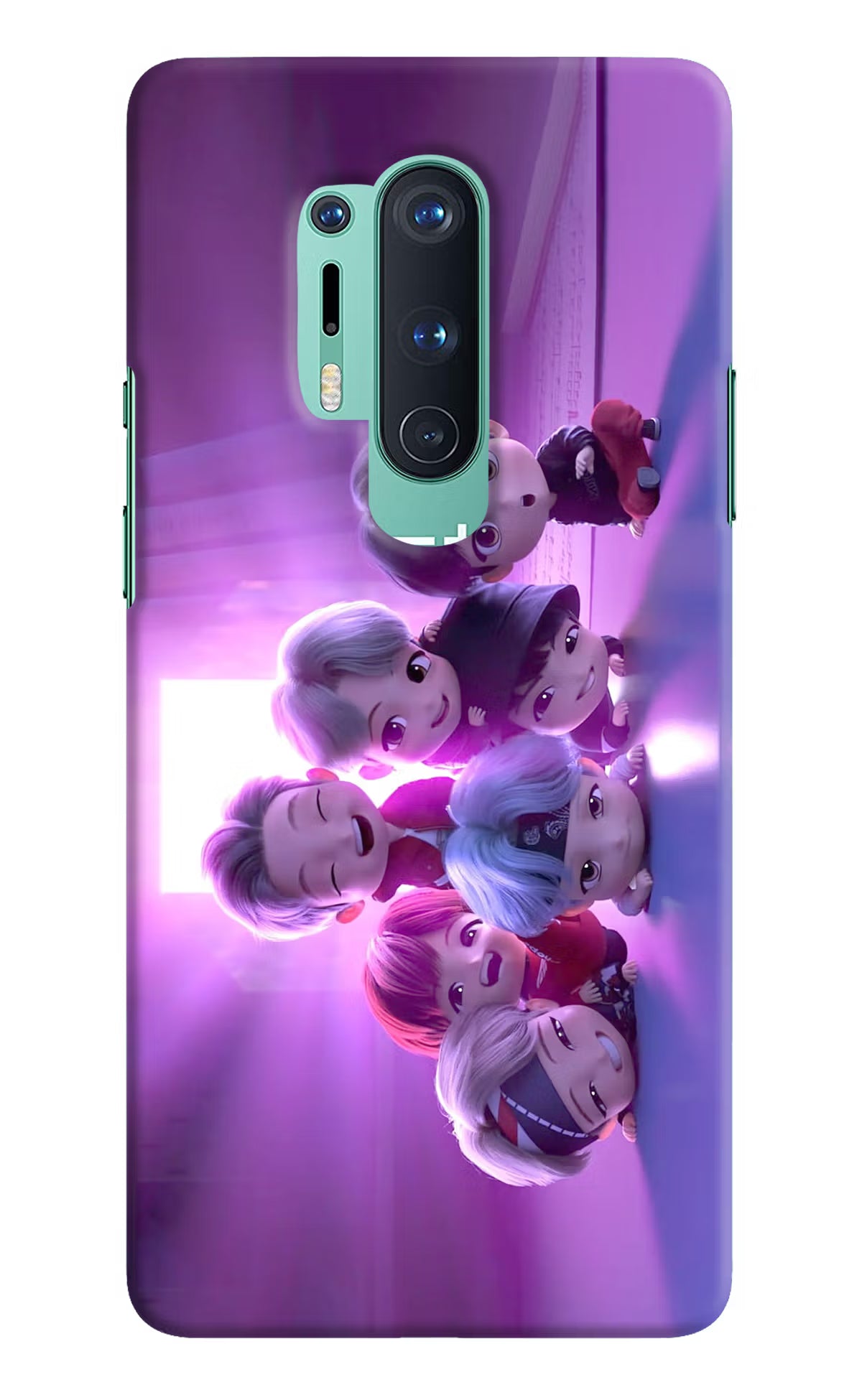 BTS Chibi Oneplus 8 Pro Hard Case Back Cover by Casekaro