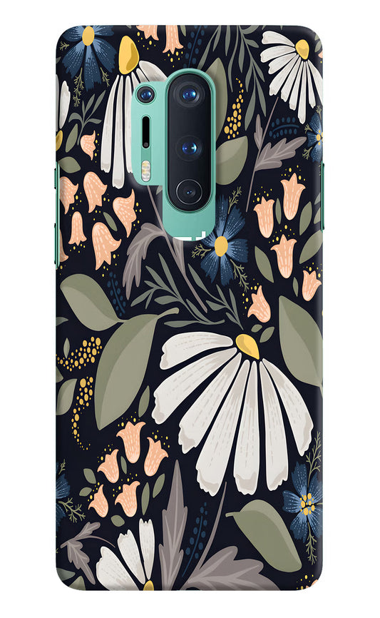 Flowers Art Oneplus 8 Pro Hard Case Back Cover by Casekaro