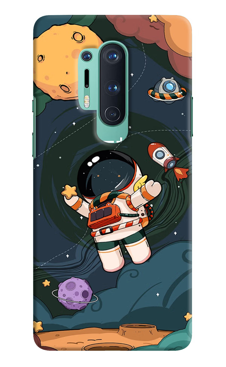 Cartoon Astronaut Oneplus 8 Pro Back Cover, Hard case