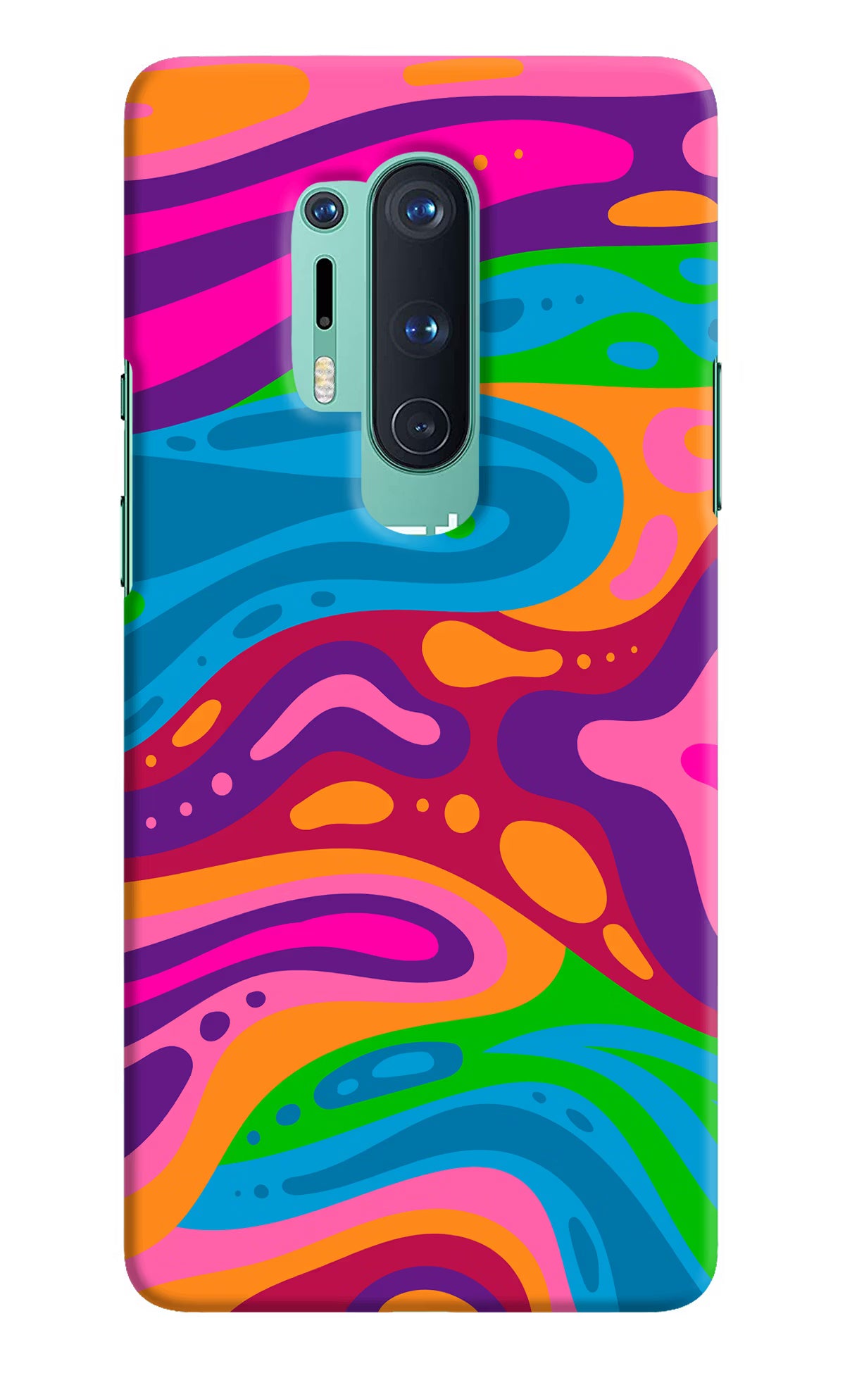 Trippy Pattern Oneplus 8 Pro Hard Case Back Cover by Casekaro