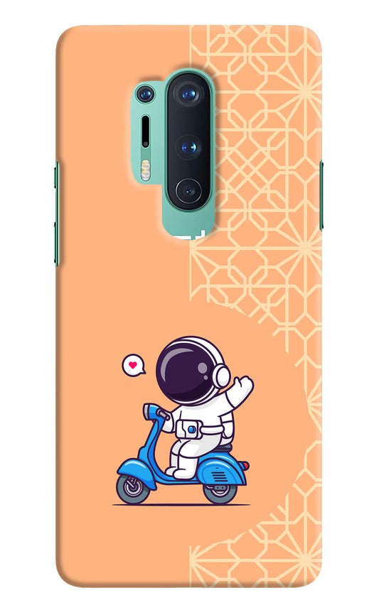 Cute Astronaut Riding Oneplus 8 Pro Hard Case Back Cover by Casekaro