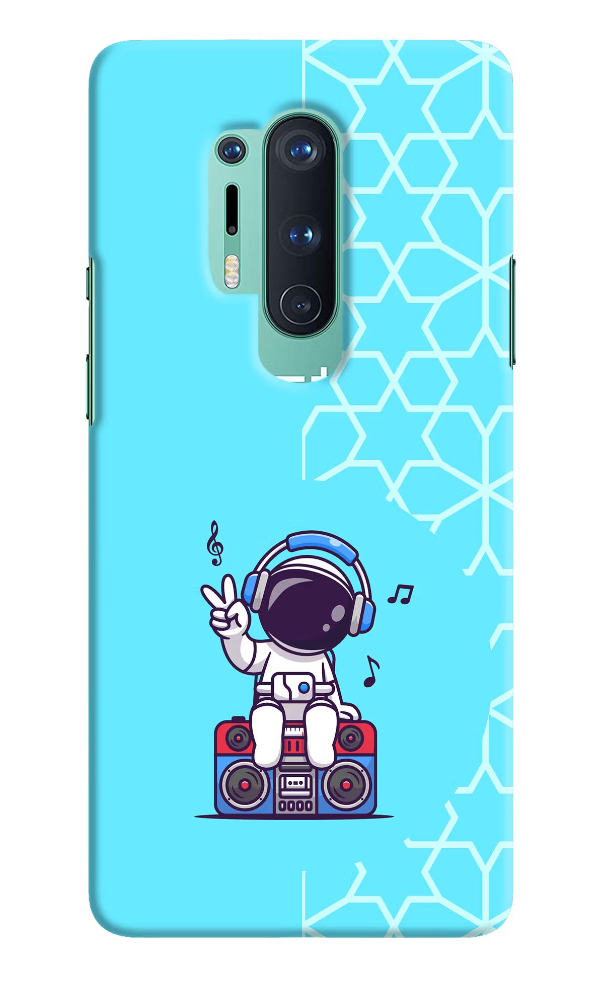 Cute Astronaut Chilling Oneplus 8 Pro Hard Case Back Cover by Casekaro