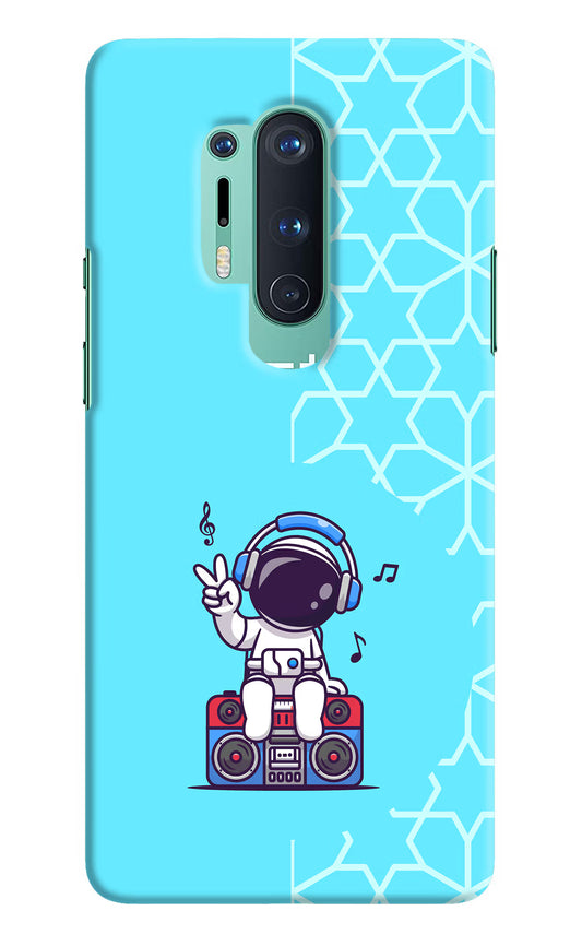 Cute Astronaut Chilling Oneplus 8 Pro Hard Case Back Cover by Casekaro