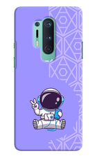 Cute Astronaut Chilling Oneplus 8 Pro Hard Case Back Cover by Casekaro