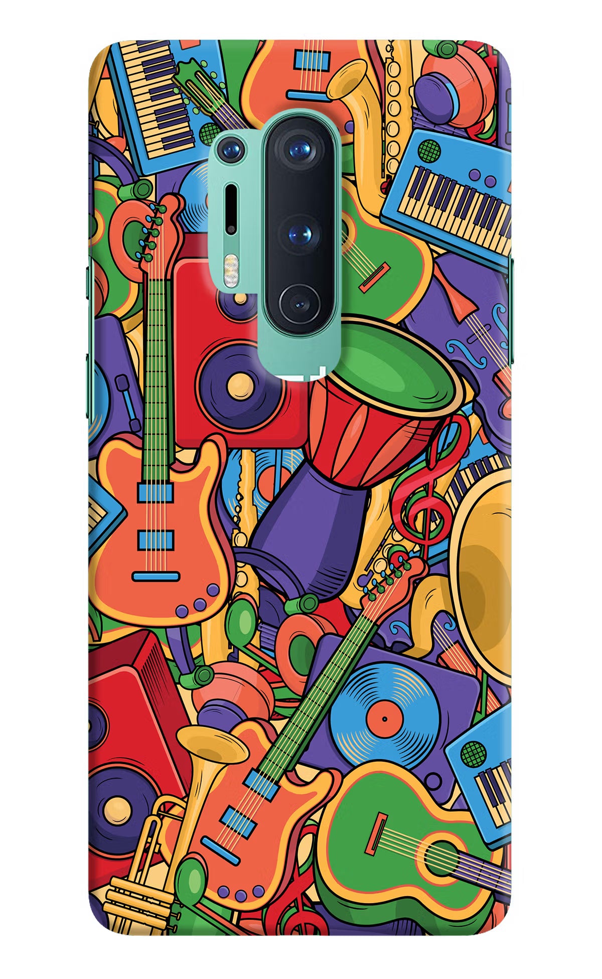 Music Instrument Doodle Oneplus 8 Pro Hard Case Back Cover by Casekaro