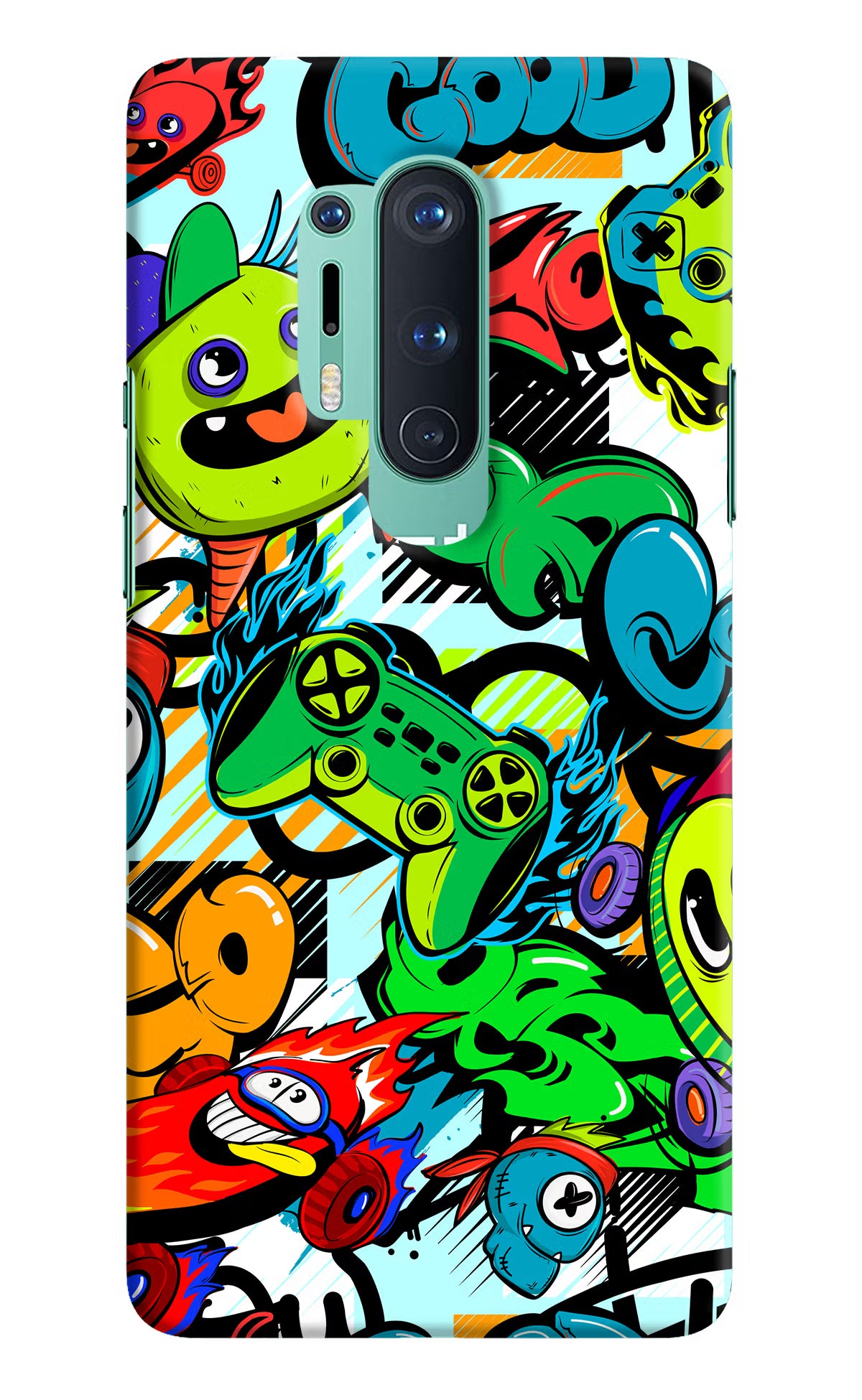 Game Doodle Oneplus 8 Pro Hard Case Back Cover by Casekaro