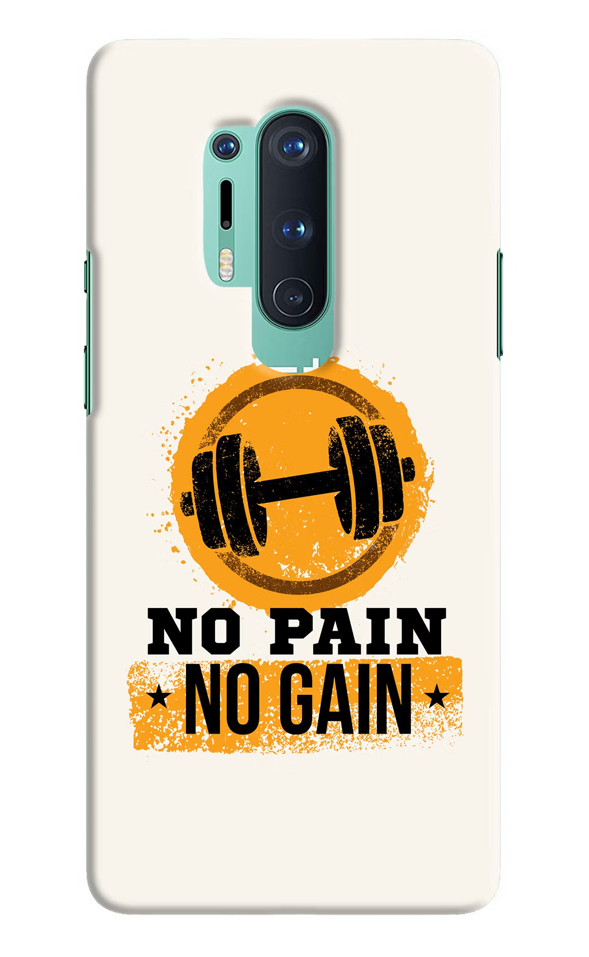 No Pain No Gain Oneplus 8 Pro Hard Case Back Cover by Casekaro