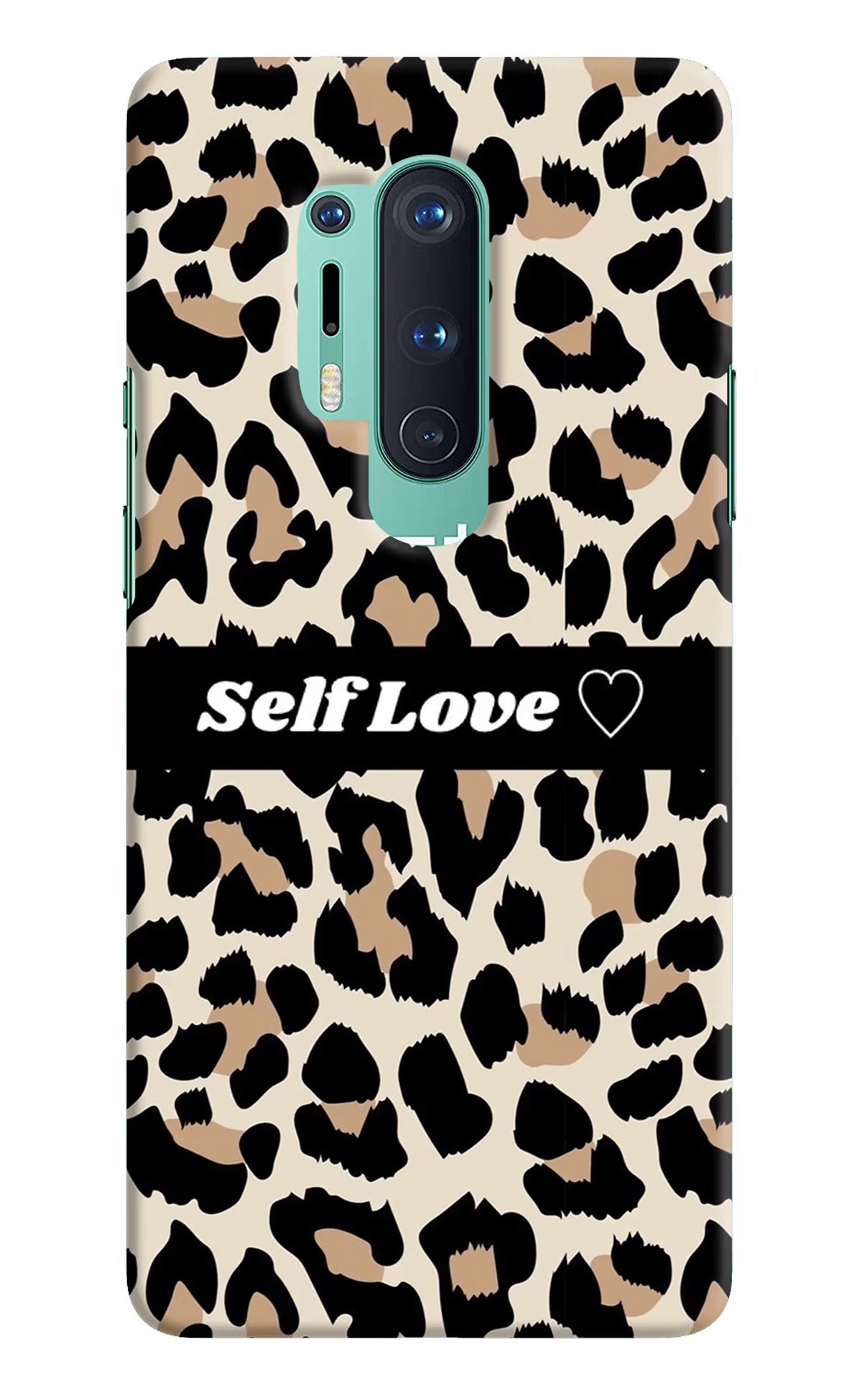 Leopard Print Self Love Oneplus 8 Pro Hard Case Back Cover by Casekaro