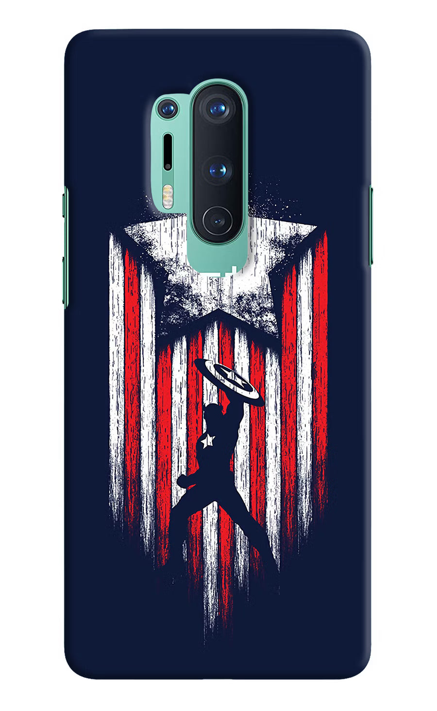 Captain America Marvel Art Oneplus 8 Pro Back Cover, Hard case