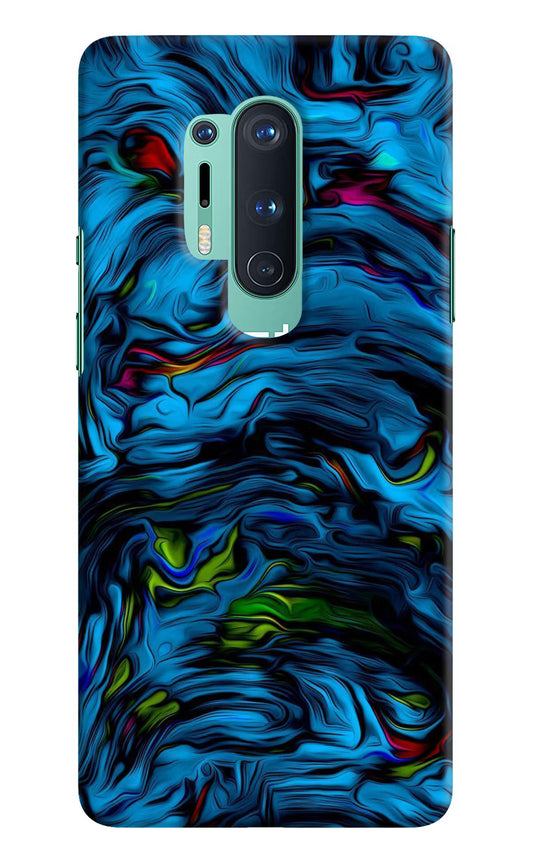 Dark Blue Abstract Oneplus 8 Pro Hard Case Back Cover by Casekaro