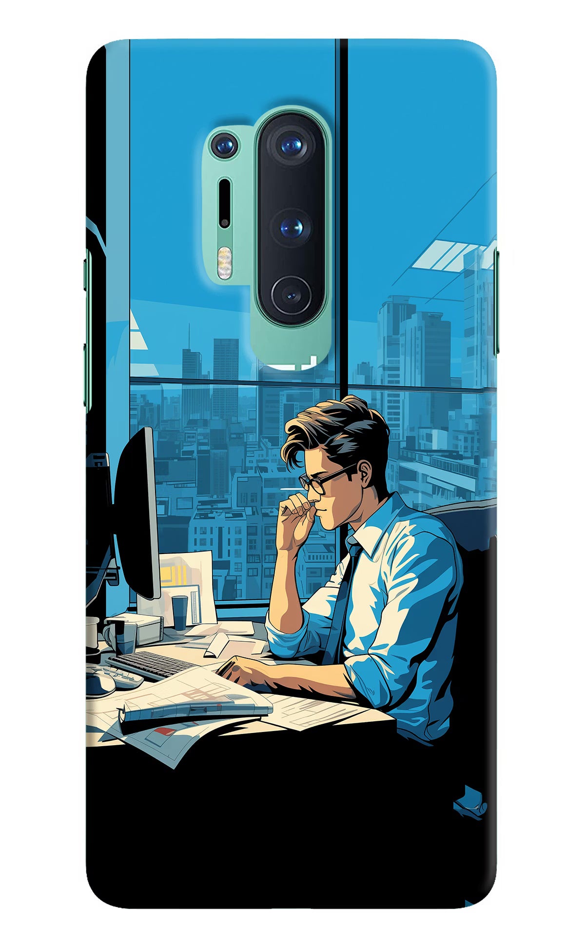 Focused Hustler (AI Generated) Oneplus 8 Pro Hard Case Back Cover by Casekaro