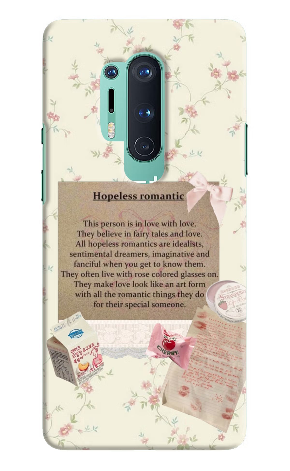 Hopeless Romantic Oneplus 8 Pro Hard Case Back Cover by Casekaro