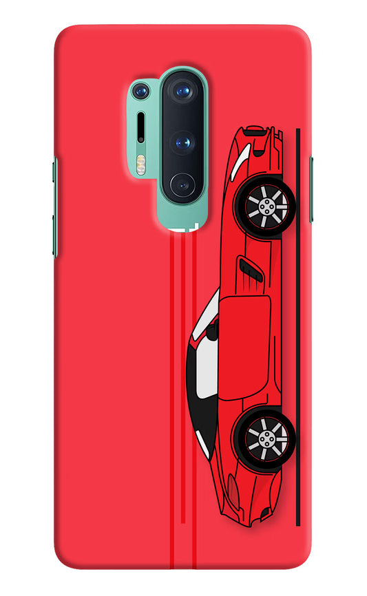 Red Velocity Oneplus 8 Pro Hard Case Back Cover by Casekaro