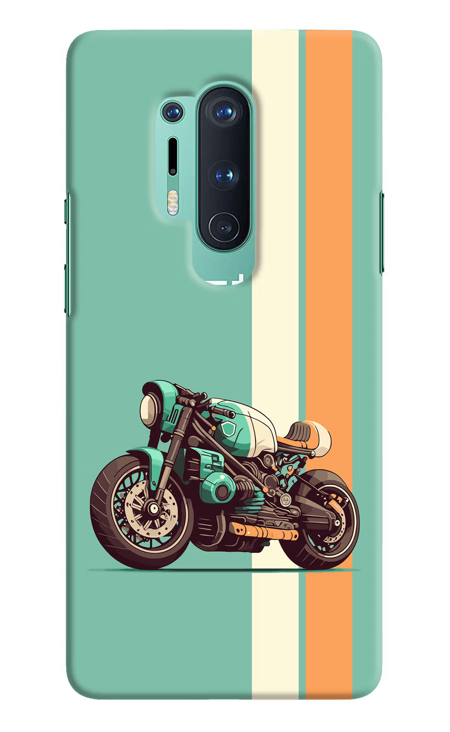 Striped Moto Drift Oneplus 8 Pro Back Cover, Hard case