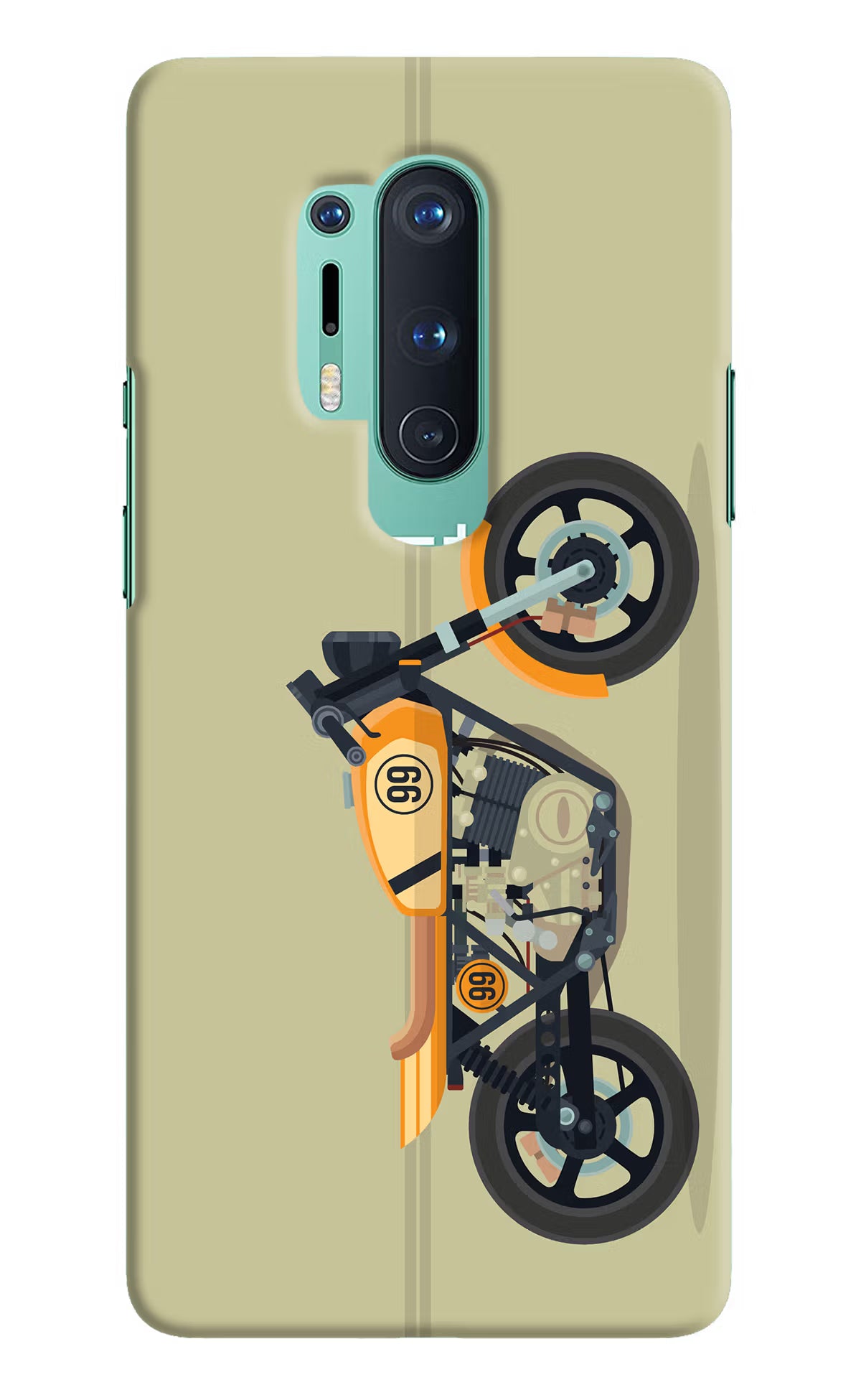 Vertical Speedster Oneplus 8 Pro Hard Case Back Cover by Casekaro