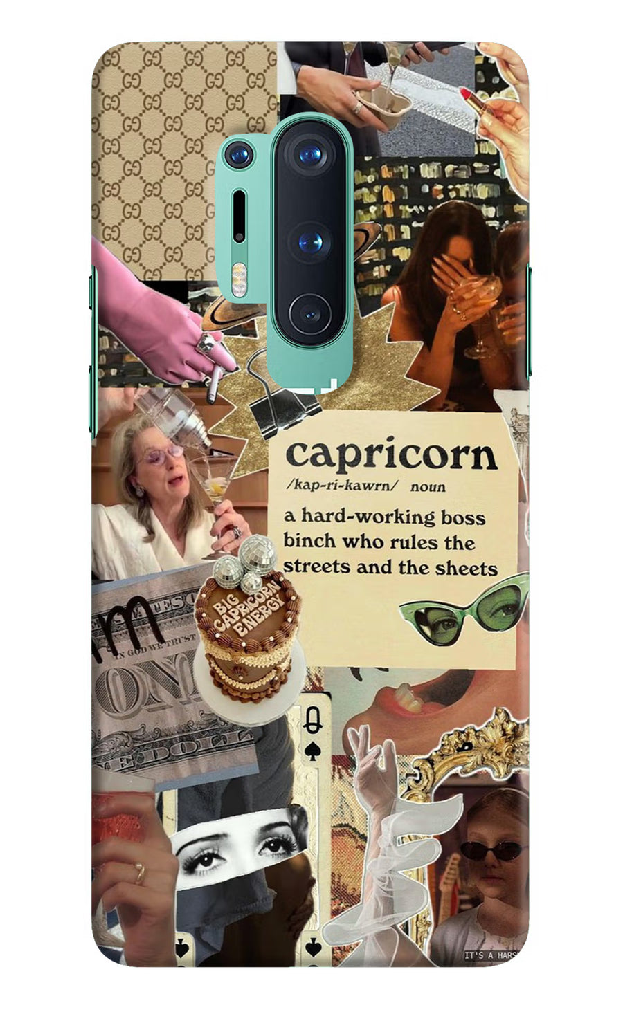 Capricorn Zodiac Oneplus 8 Pro Back Cover, Hard case