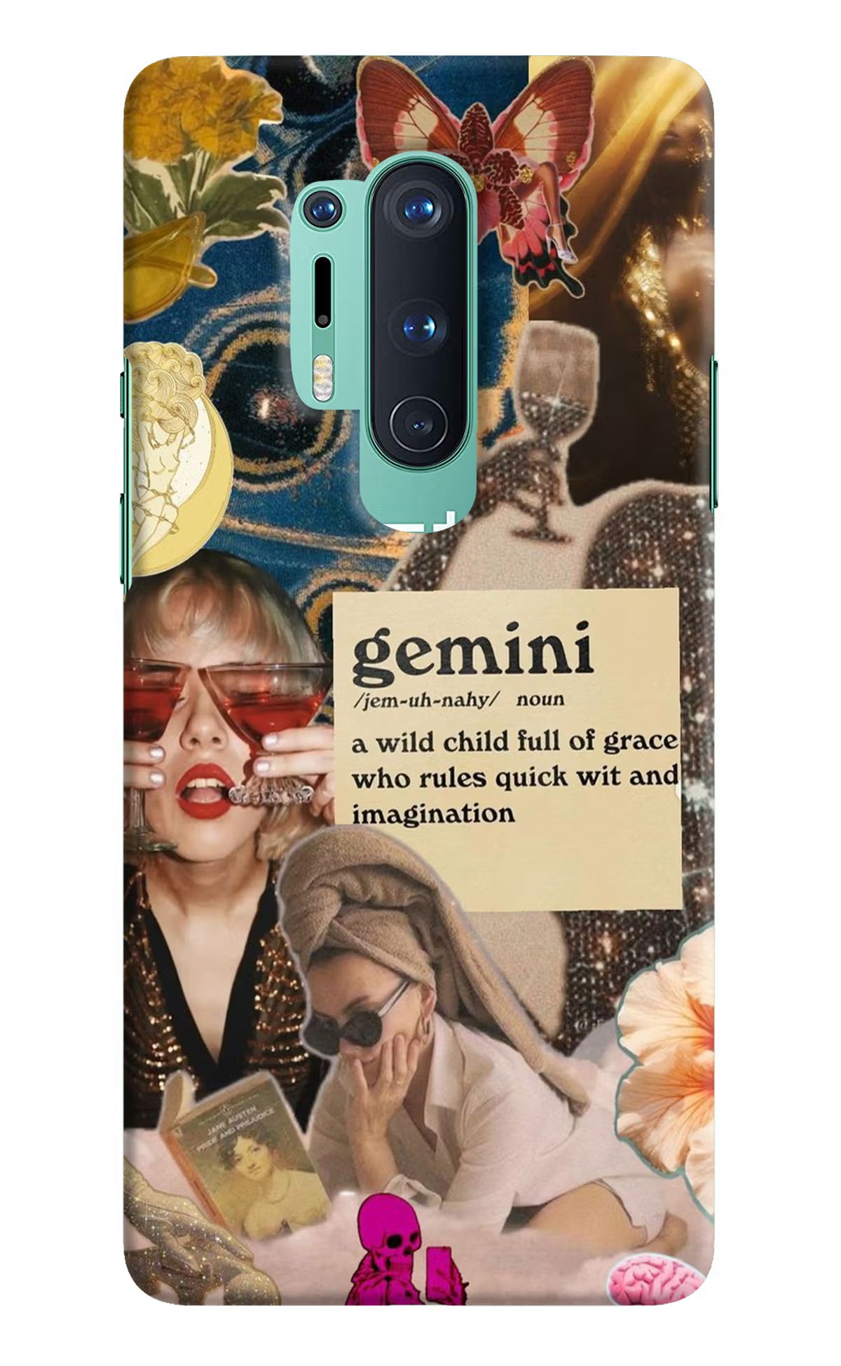 Gemini Zodiac Oneplus 8 Pro Hard Case Back Cover by Casekaro