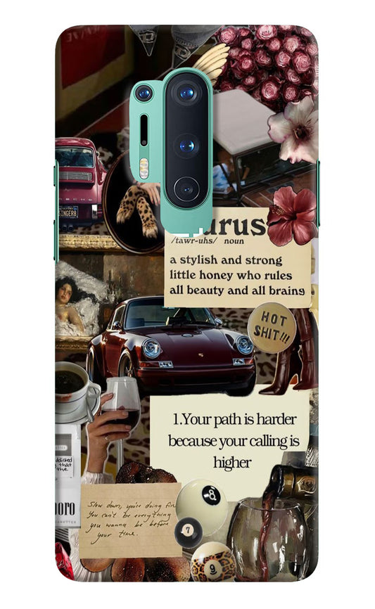 Taurus Zodiac Oneplus 8 Pro Hard Case Back Cover by Casekaro